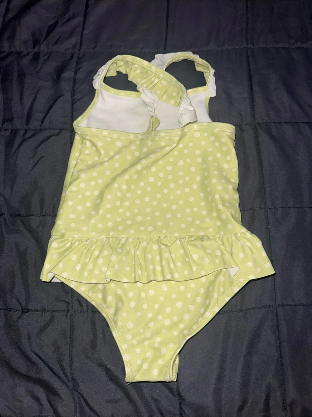 Carter's Light Green Polka Dot One-Piece Swimsuit